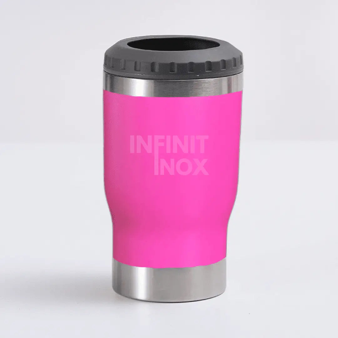 Copo Térmico Cooler Infinit Inox Pink | Abridor Embutido + Brinde